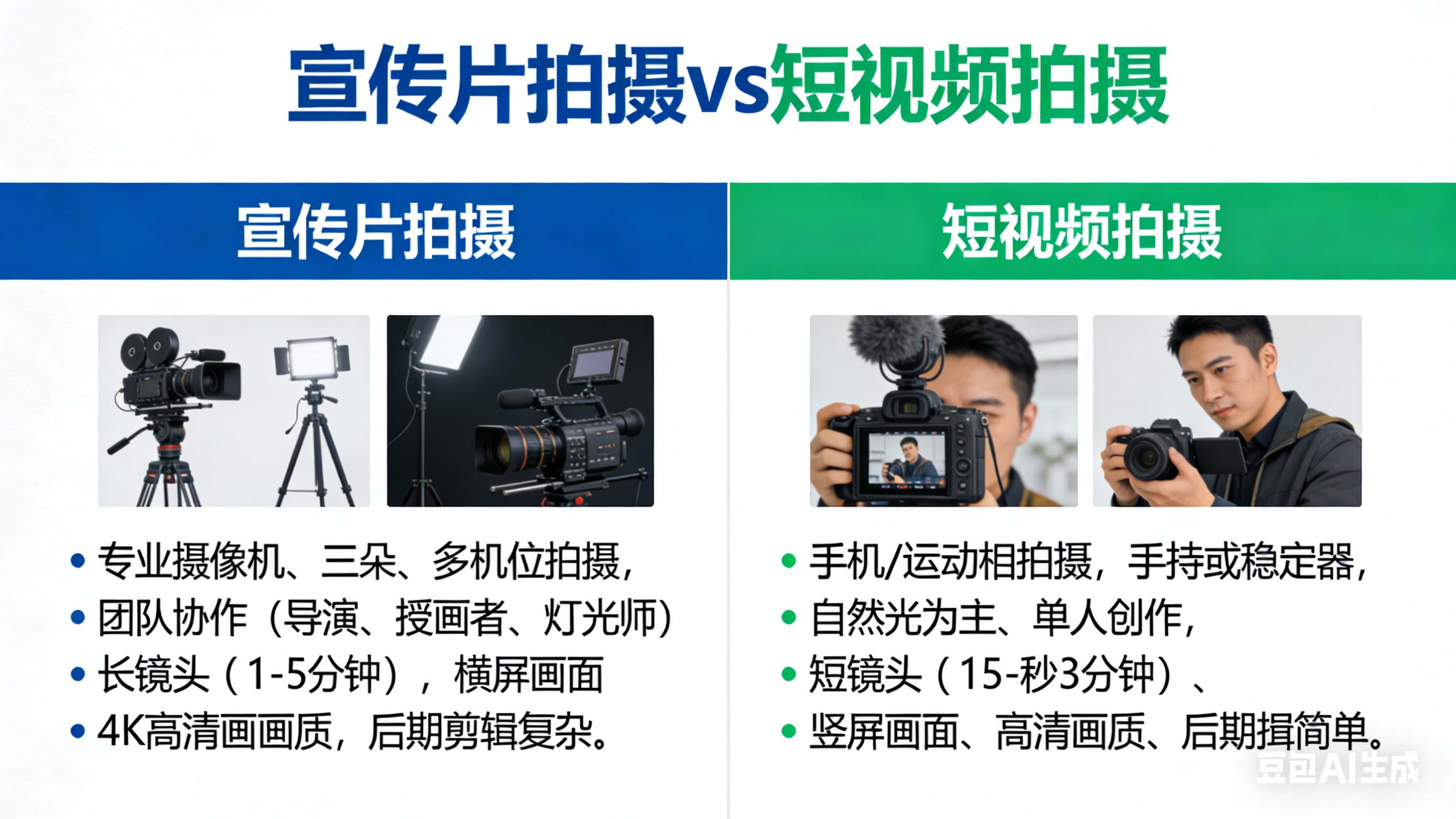 宣传片拍摄和短视频拍摄有什么区别